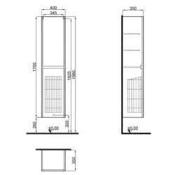 Kale Idea 2.0 40 Cm Sepetli Pasifik A Boy Dolabı Sağ-Sol 310300101971 Hemen Al