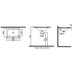 Kale Idea 2.0 60x40 Cm Tezgah Altı Lavabo Hemen Al