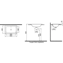 Kale Idea 2.0 60x40 Cm Tezgahüstü Lavabo Hemen Al