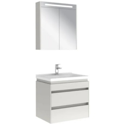 Kale Idea 2.0 65 Cm Parlak Beyaz Çift Çekmeceli Banyo Dolabı Takımı 610100200510