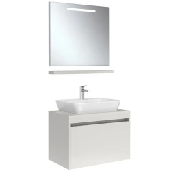 Kale Idea 2.0 80 Cm Parlak Beyaz Tek Çekmeceli Banyo Dolabı Takımı 610100200604