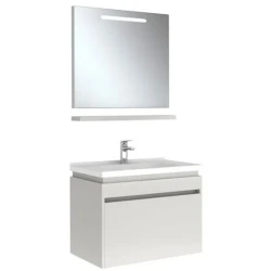 Kale Idea 2.0 80 Cm Parlak Beyaz Tek Çekmeceli Banyo Dolabı Takımı Hemen Al