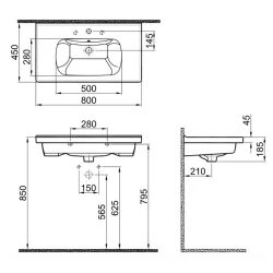 Kale Idea 2.0 80x45 Cm Etajerli Lavabo Hemen Al