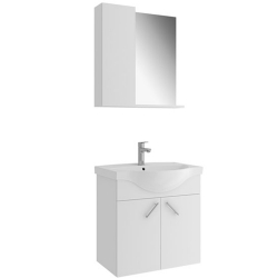 Kale Milena 65 Cm Beyaz Banyo Dolabı Takımı