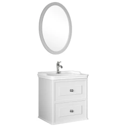Kale Miro 65 Cm Mat Beyaz Banyo Dolabı Takımı