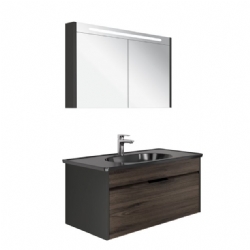 Kale Motion 100 Cm Antrasit Ceviz Banyo Dolabı Takımı