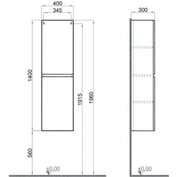 Kale Optimum 40 Cm Beyaz Boy Dolabı Hemen Al