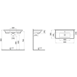Kale Optimum 80x37 Cm Etajerli Lavabo Hemen Al
