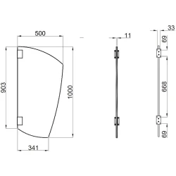 Kale Panello 100x50 Cm Yelken Formlu Mat Antrasit Pisuvar Paneli Hemen Al
