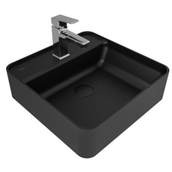 Kale Smartedge 45x45 Cm Mat Siyah Kare Lavabo