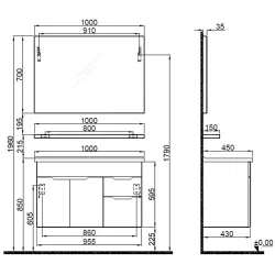 Kale Stora 100 Cm Parlak Beyaz Banyo Dolabı Takımı 610100200910 Hemen Al