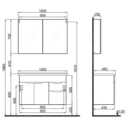 Kale Stora 100 Cm Parlak Beyaz Banyo Dolabı Takımı 610100200916 Hemen Al