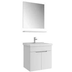 Kale Stora 65 Cm Parlak Beyaz Banyo Dolabı Takımı 610100200906