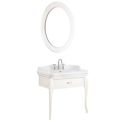 Kale Victorian 90 Cm Krem Banyo Dolabı Takımı (3 Delikli Lavabo) Hemen Al