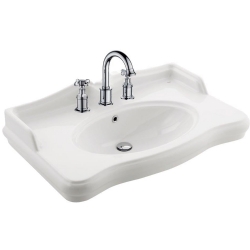 Kale Victorian 90x56 Cm 3 Armatür Delikli Etajerli Lavabo