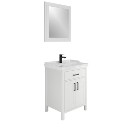 Kale Vintage 65 Cm Beyaz Banyo Dolabı Takımı