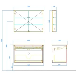 Kale Vista 100 Cm Mat Beyaz Lavabo Dolabı Takımı Hemen Al