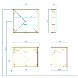 Kale Vista 80 Cm Mat Beyaz Lavabo Dolabı Takımı Hemen Al