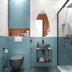 Kale Volo 45 Cm Yuvarlak Mat Antrasit Lavabolu Metal Banyo Mobilya Seti Hemen Al