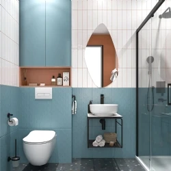 Kale Volo 45 Cm Yuvarlak Mat Beyaz Lavabolu Metal Banyo Mobilya Seti Hemen Al