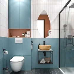 Kale Volo 45 Cm Yuvarlak Mat Sarı Lavabolu Metal Banyo Mobilya Seti Hemen Al
