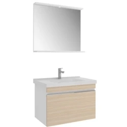 Kale Woody 65 Cm Beyaz-Krem Meşe Banyo Dolabı Takımı Hemen Al