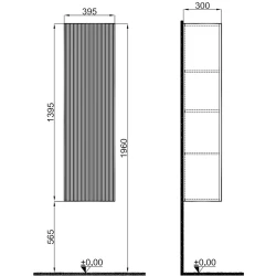 Kale Zenith 40 Cm Ceviz Boy Dolabı Hemen Al