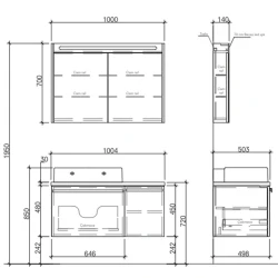 Kale Zero 100 Cm Beyaz Banyo Dolabı Takımı Hemen Al