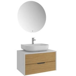 Kale Zero 2.0 100 Cm Beyaz-Meşe Banyo Dolabı Takımı 610100201075