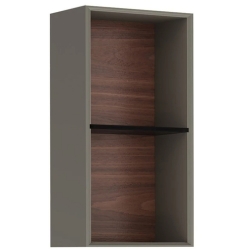 Kale Zero 2.0 28 Cm Üst Açık Raf Modül Antrasit-Ceviz Banyo Dolabı