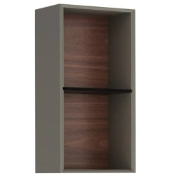 Kale Zero 2.0 28 Cm Üst Açık Raf Modül Antrasit-Ceviz Banyo Dolabı
