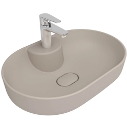 Kale Zero 2.0 60x40 Cm Ada Armatür Bantlı Mat Vizon Oval Çanak Lavabo