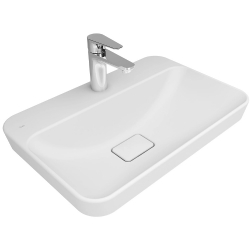 Kale Zero 2.0 60x40 Cm Mat Beyaz Yarı Gömme Dikdörtgen Lavabo