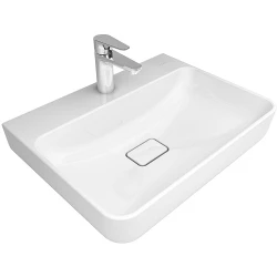 Kale Zero 2.0 60x45 Cm Armatür Bantlı Beyaz Dikdörtgen Tezgah Üzeri Lavabo Hemen Al