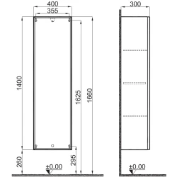 Kale Zeta 40 Cm Mat Antrasit Boy Dolabı Hemen Al