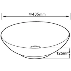 Lena EY-7031 40 Cm Gri Yuvarlak Tezgah Üstü Lavabo Hemen Al