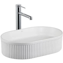 Lena E-W1002MB 49x31 Cm Mat Beyaz Tezgah Üstü Lavabo Hemen Al
