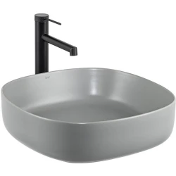 Lena E-W1203MG 44 Cm Mat Gri Kare Tezgah Üstü Lavabo Hemen Al
