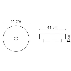 Lena E-W1501MSB 41x41 Cm Mat Siyah-Beyaz Tezgah Üstü Lavabo Hemen Al