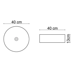 Lena E-W1502MKG 40x40 Cm Mat Koyu Gri-Beyaz Tezgah Üstü Lavabo Hemen Al