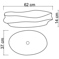 Lena E-W3000 62x37 Cm Çanak Lavabo Hemen Al