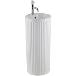 Lena E-W310MB Mat Beyaz Monoblok Lavabo