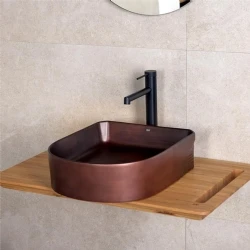 Lena EH-5110C 38x46 Cm Mat Bronz Tezgah Üstü Lavabo Hemen Al