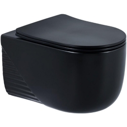 Lena ET-H5110MS Mat Siyah Kanalsız Asma Klozet Takımı