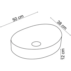 Lena EY-4713 50x38 Cm Tezgah Üstü Lavabo Hemen Al