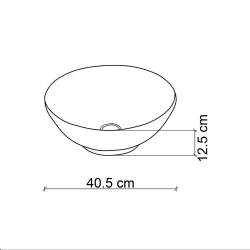 Lena EY-7051 Mavi-Beyaz Tezgah Üstü Lavabo Hemen Al