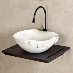 Lena EY-9102 47x44 Cm Beyaz Tezgah Üstü Lavabo Hemen Al