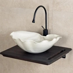 Lena EY-9103 52x44 Cm Mat Beyaz Tezgah Üstü Lavabo Hemen Al