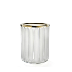 3sc Montblanc Buzlu Cam-Altın Açık Çöp Kovası