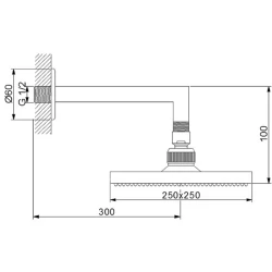 Newarc Corner Duvardan Duş Başlığı - 470531ABS Hemen Al